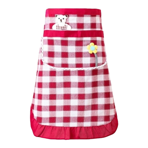 Breathable half-length apron, stain-resistant, home kitchen cooking waistband, stylish and fashionable, new half-length baking work clothes for women Item Picture
