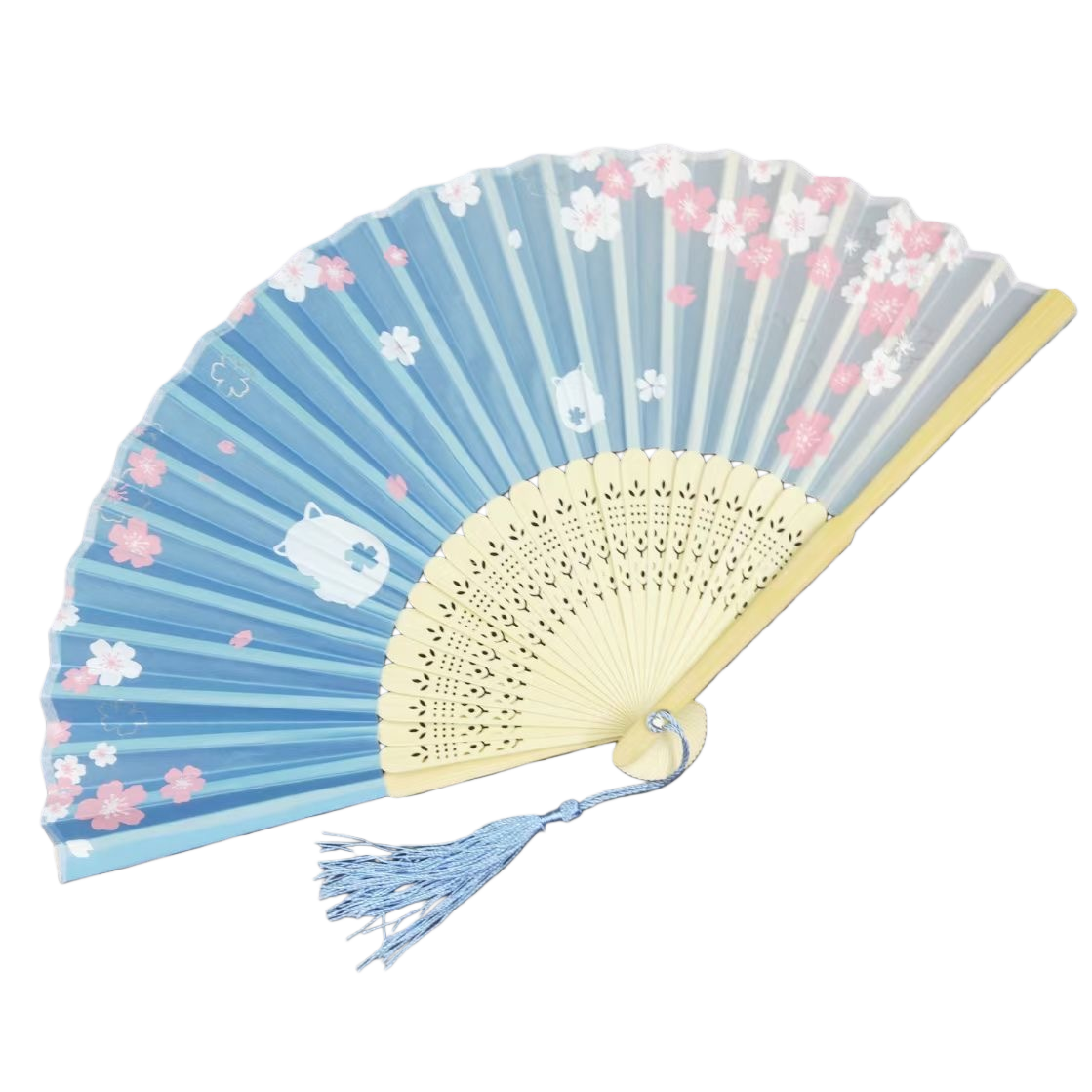 漆扇子/扇子/折扇/扇子女夏季中国风/扇子刺绣白底实物图