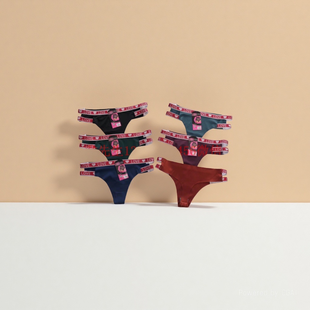 European and American wholesale foreign trade seamless LOVE English with sexy thong Specification image