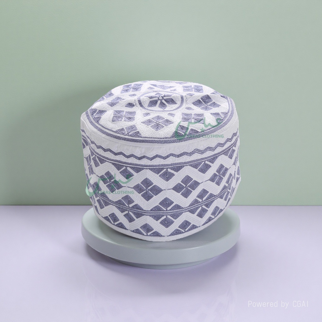 Arab men's embroidered prayer hat in stock for wholesale 2 Specification image