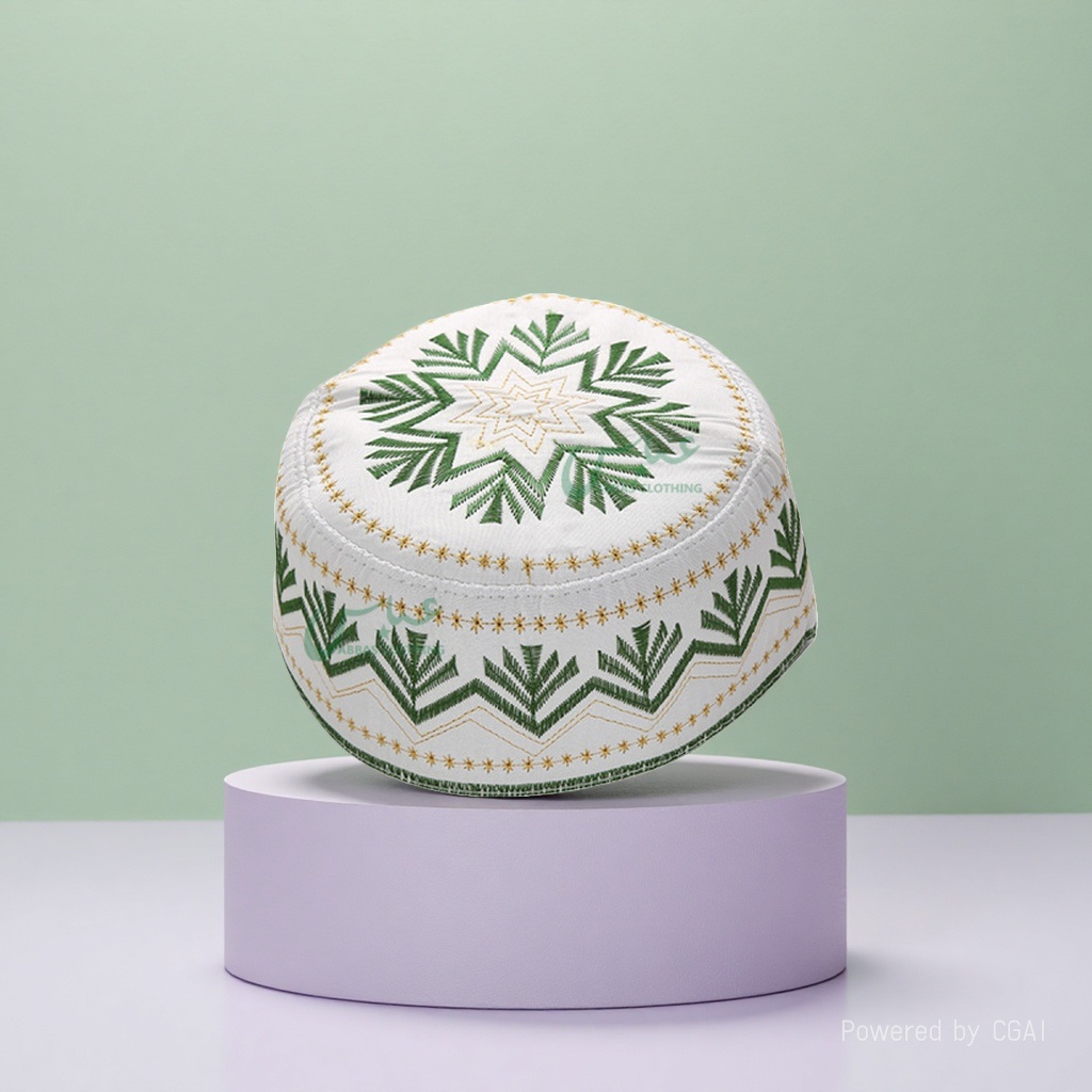 Arab men's embroidered prayer hat in stock for wholesale 3 Application Scenario