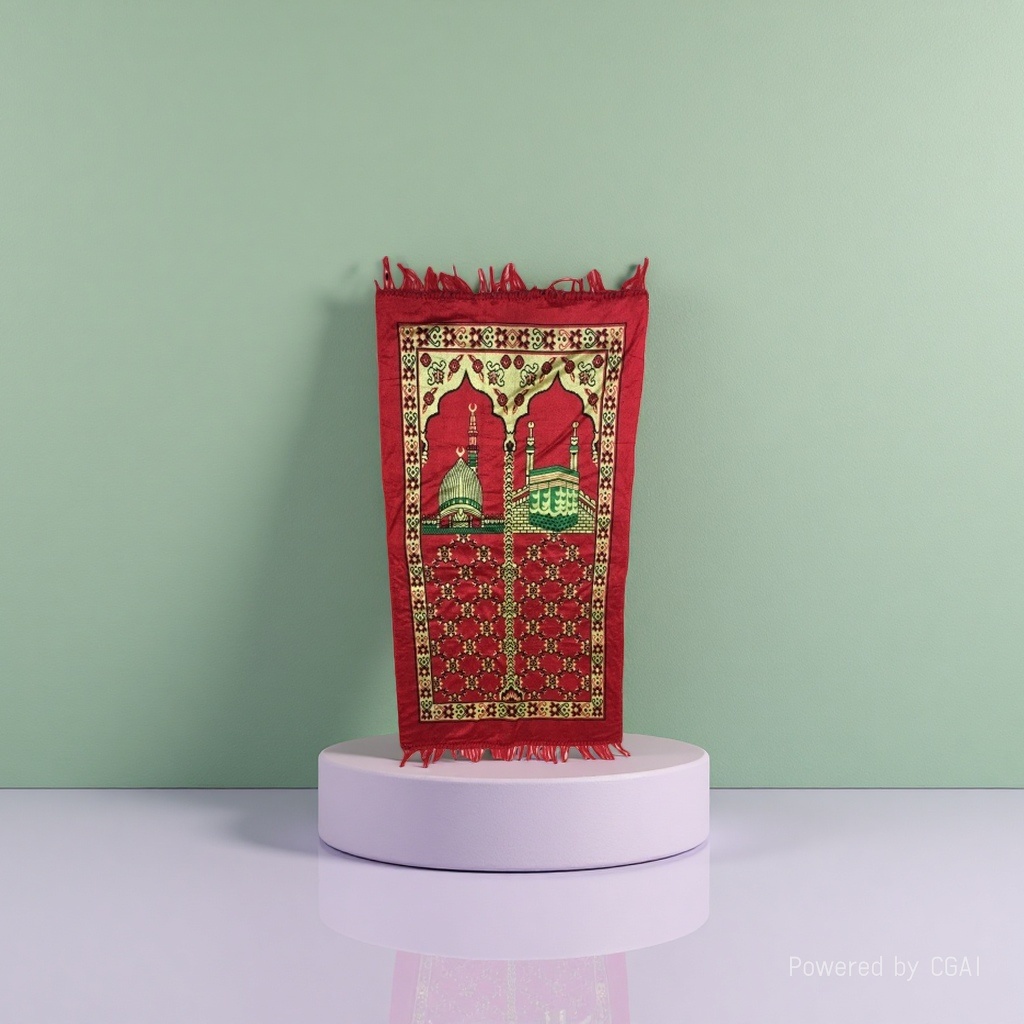Red Buddhist ritual items, thickened prayer blankets, and temple worship MATS Application Scenario