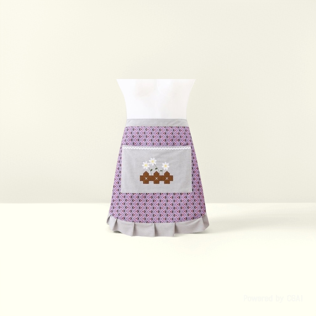 Apron striped home canvas cooking kitchen waist, half-body wear-resistant, stain-resistant, breathable work clothes, fashionable half Application Scenario