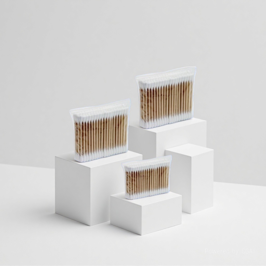 100 Premium sanitary cotton swabs, double-ended wooden swabs, cotton swabs, cosmetic cotton swabs, wooden swabs, SWAB Application Scenario