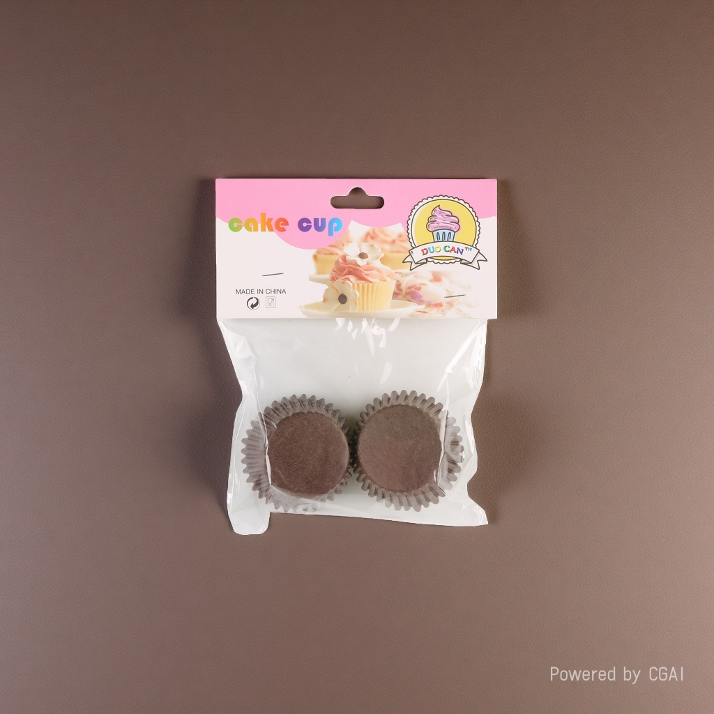 双面咖啡色蛋糕纸8cm  100pcs/卡 底部3.5*高度2.25cm
