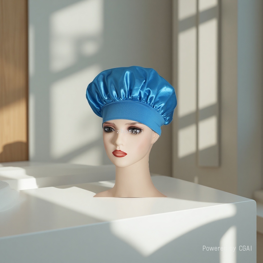 Cross-border best-selling solid-color wide-brimmed stretch adult nightcap, men's and women's fashionable hair care and beauty bath cap, colored Ding cap 134551784 Application Scenario