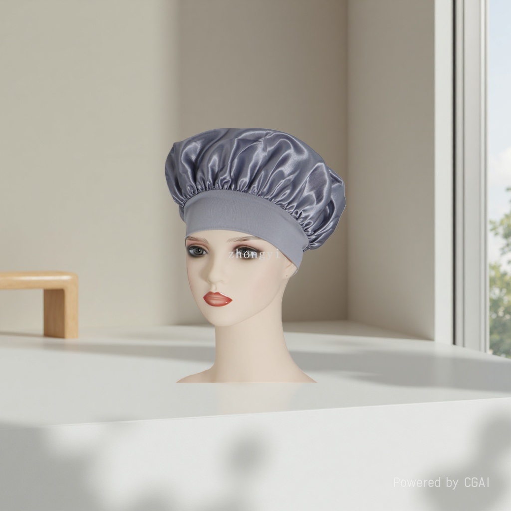 Cross-border best-selling solid-color wide-brimmed stretch adult nightcap, men's and women's fashionable hair care and beauty bath cap, colored Ding cap 140019070 details Picture
