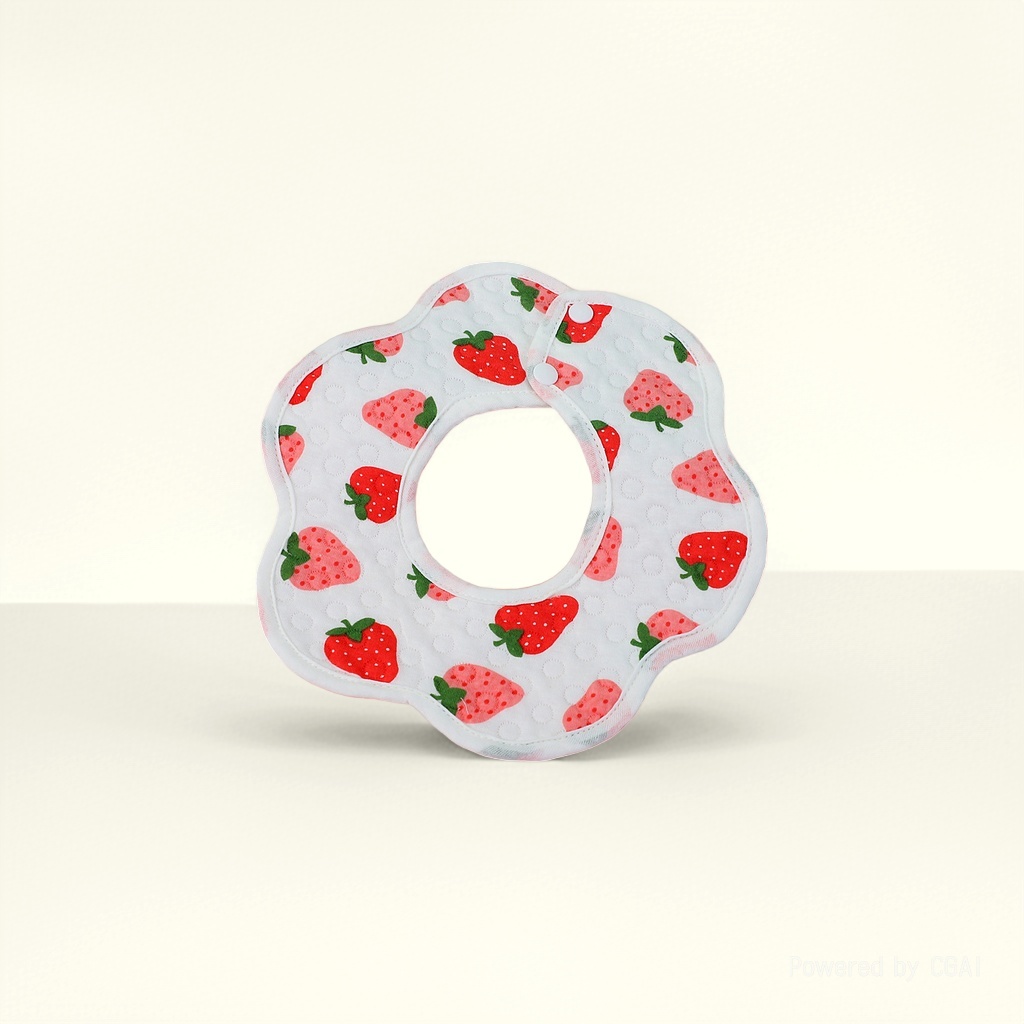 Strawberry-patterned baby bib ins Wipes 2026 Silicone rice bib Bib wipes Specification image