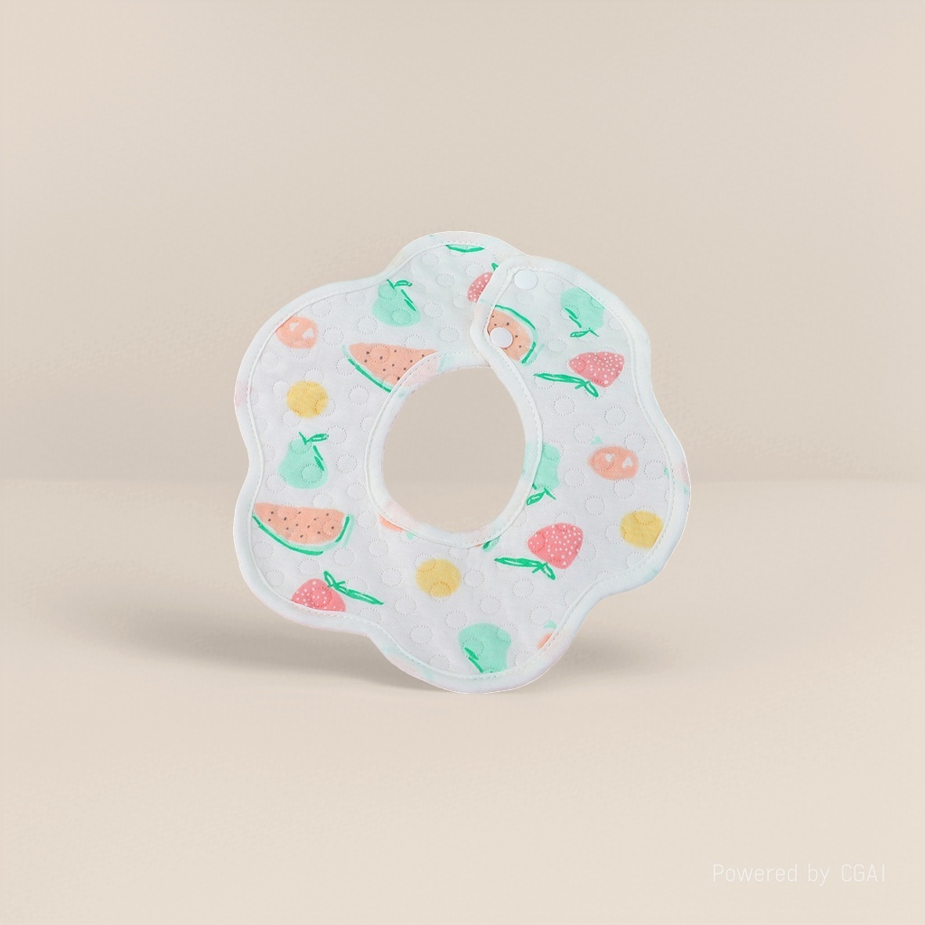 ins Saliva wipes 2026 Fruit Pattern Baby Bib Silicone Rice Bag Baby Products Specification image