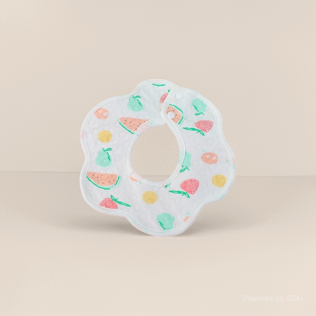 ins Saliva wipes 2026 Fruit Pattern Baby Bib Silicone Rice Bag Baby Products details Picture