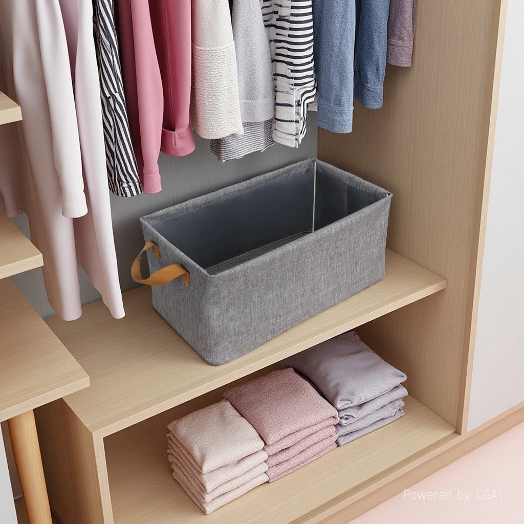 Grey fabric storage box, main body, wooden tissue box, hotel tissue box, craft paper box Application Scenario