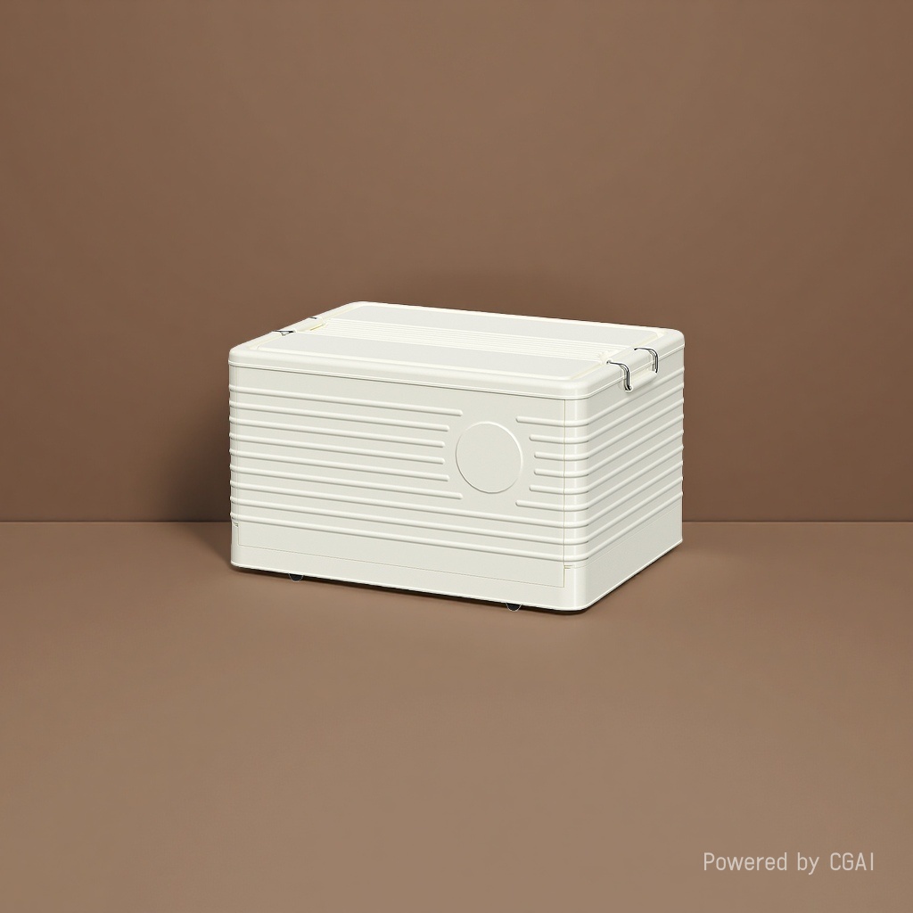 White fabric storage box, drawer-type folding storage box, storage box 15L Specification image