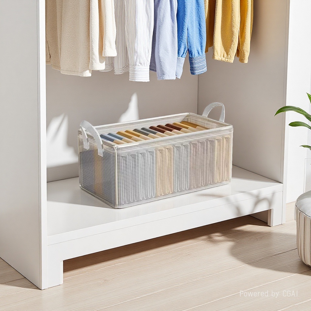 Metal mesh woven storage basket, storage basket, storage box, organizing storage basket details Picture