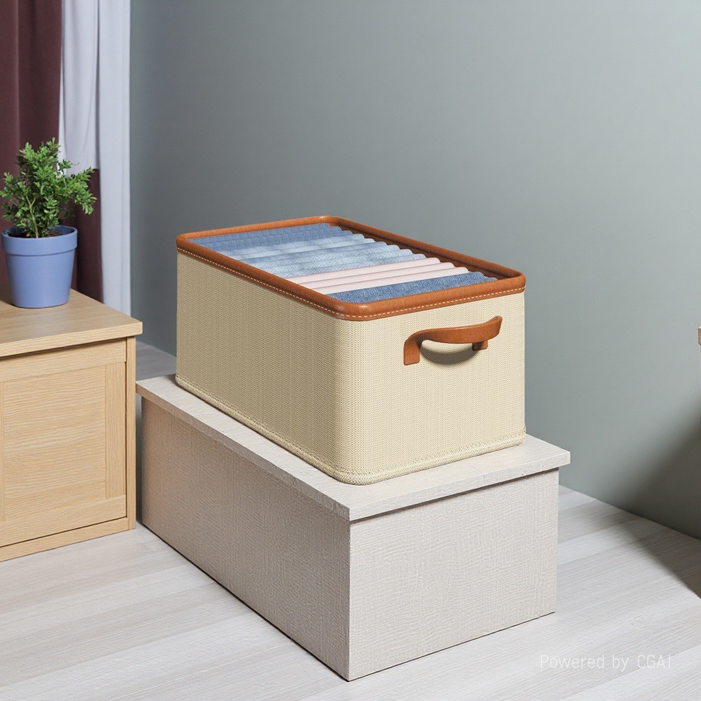 Cosmetics storage box, desktop storage box, large-capacity stackable storage box, product storage box, 143651754 Application Scenario