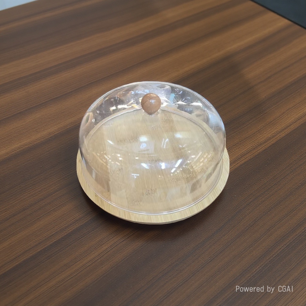 Kitchen storage, pastry storage, cake plates, plastic LIDS, bamboo plates details Picture