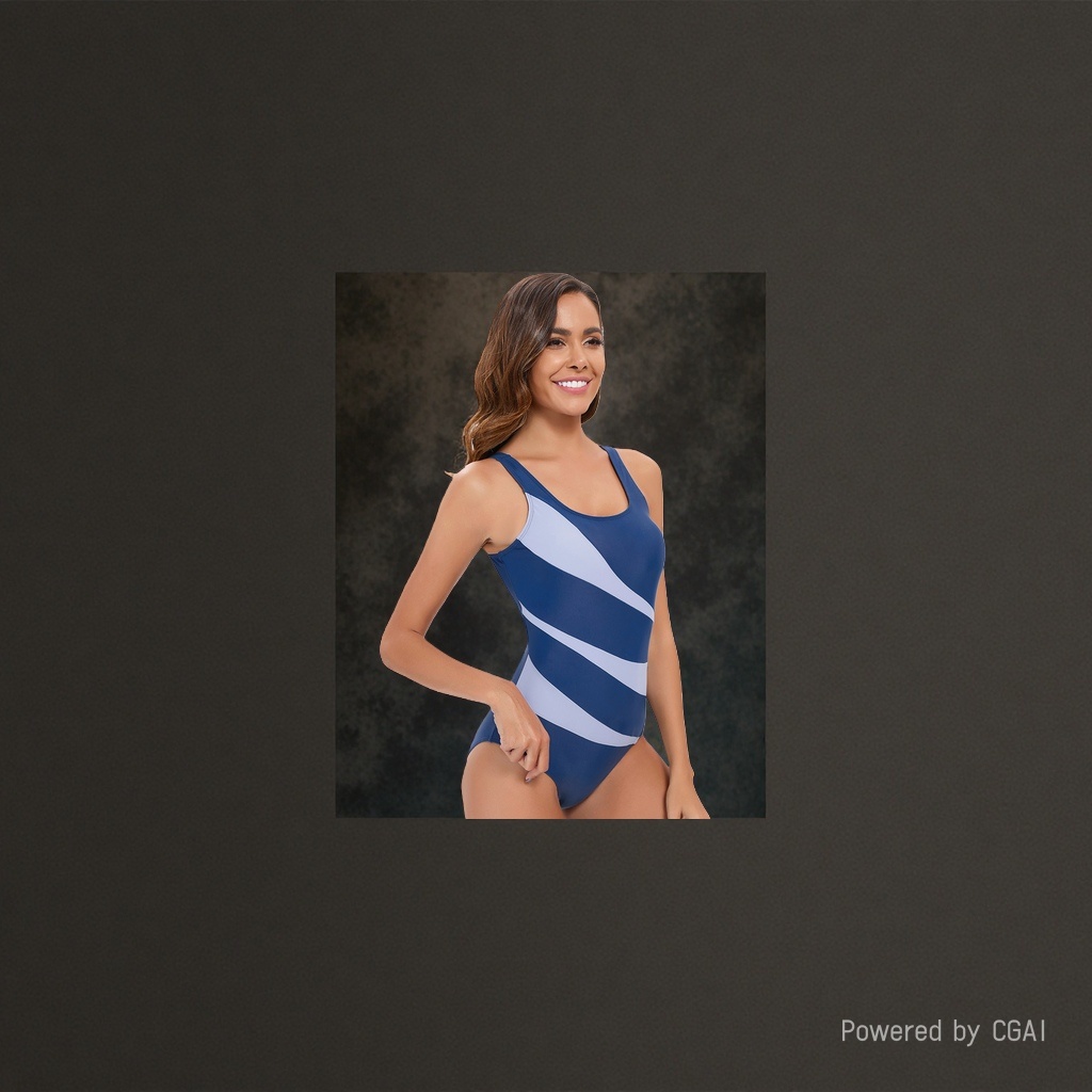New cross-border Amazon size swimsuit, European and American solid color sexy backless triangular women's halter one-piece swimsuit 145615346 details Picture