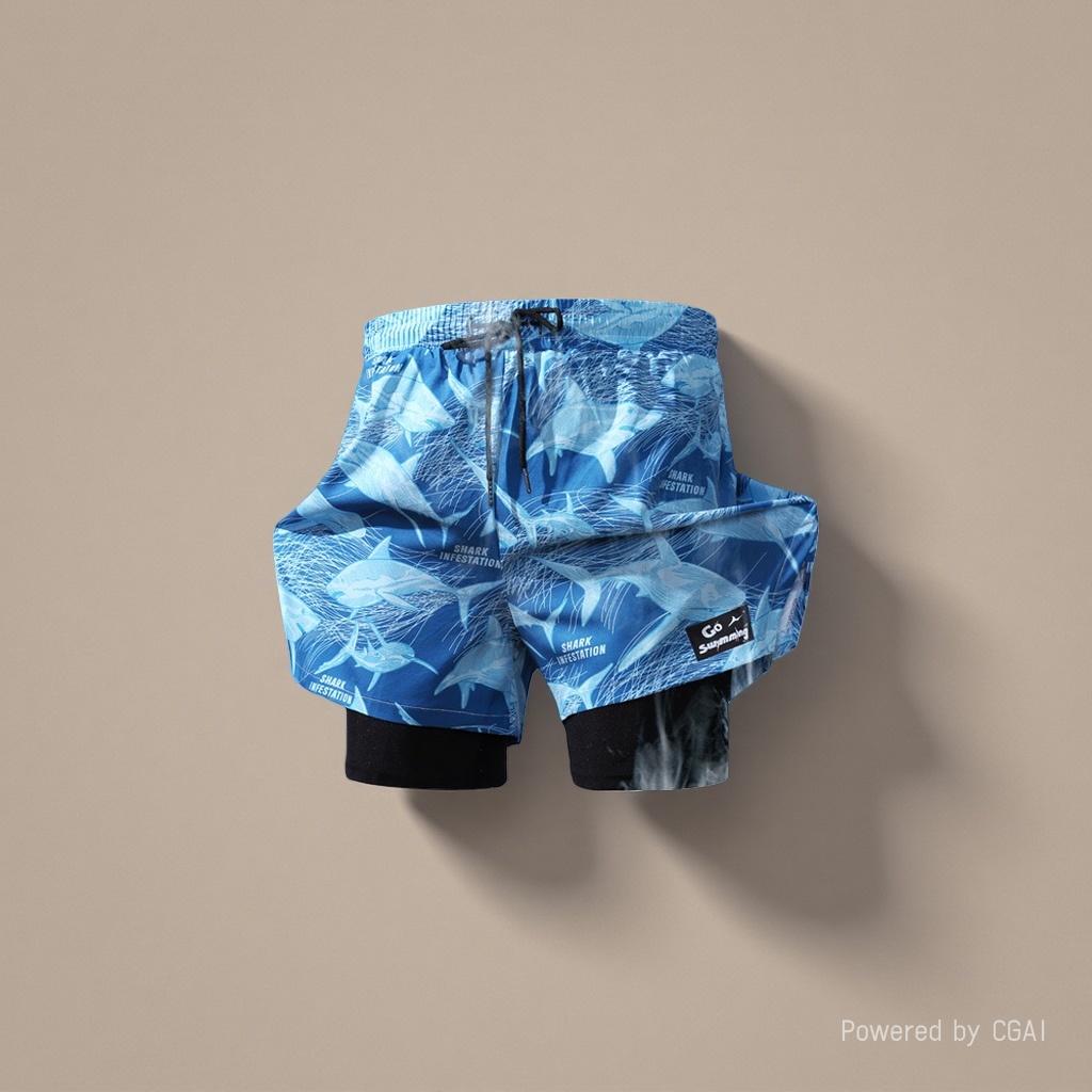 Moisture-wicking and quick-drying swimming trunks for a cool summer. Swimming trunks, quick-drying swimming trunks Application Scenario