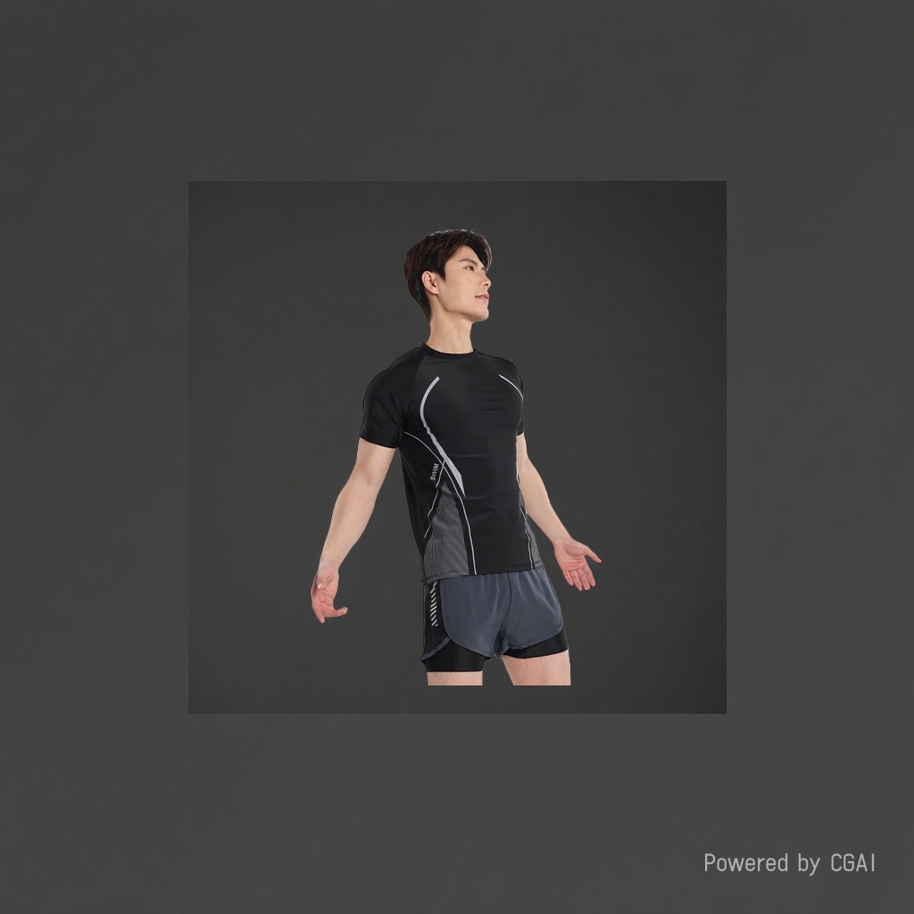 Alo yoga wear, sporty and casual set, men's sportswear, motorcycle, two-piece raincoat, sportswear, male model details Picture