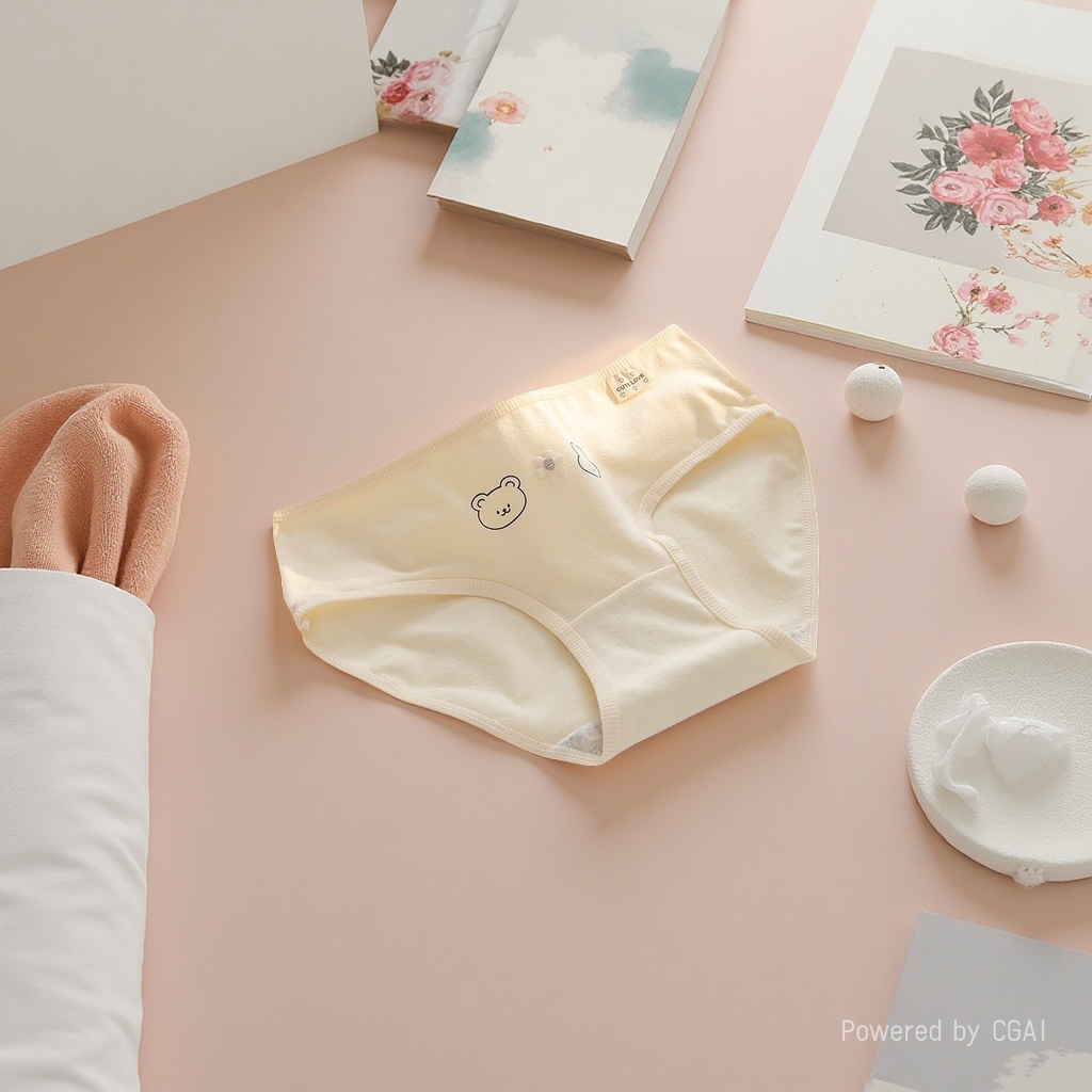 Light-colored cotton women's briefs and lace underpants are breathable and comfortable for daily wear Specification image