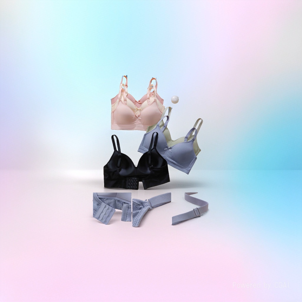 Yimeiman C103 multi-color bras without underwire are comfortable and breathable. They feature a slimming and sexy design with a beautiful back and a halter top. They are women's underwear