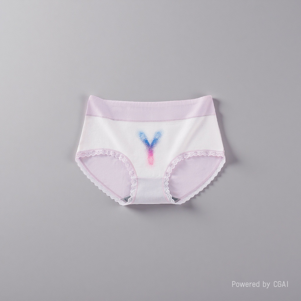 Thick, breathable and comfortable pink lace-trimmed women's underwear for daily wear details Picture