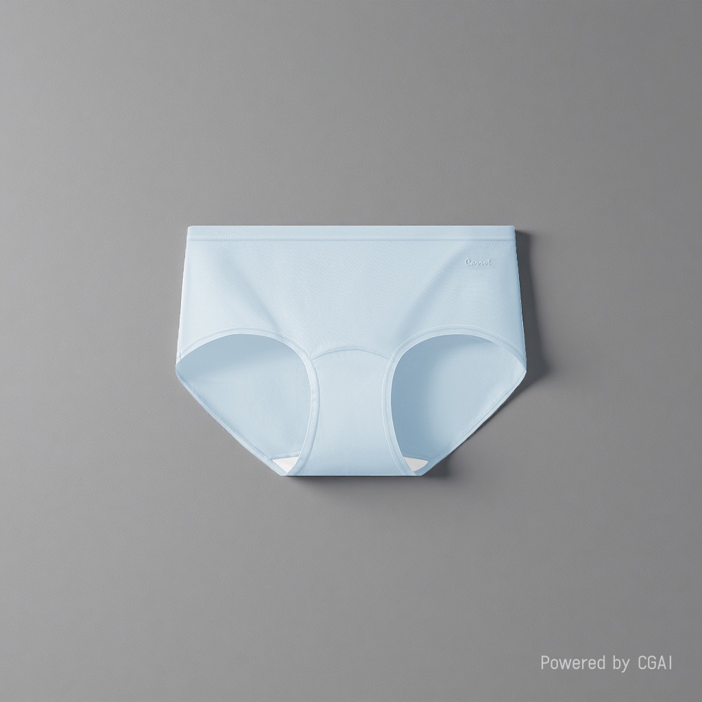 Light blue pure cotton seamless underpants for women made of mulberry silk are breathable and comfortable
