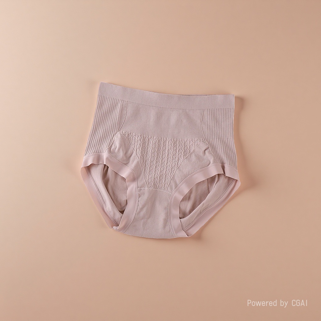 Light pink high-waisted, seamless pure cotton mulberry silk women's underwear triangle main body Specification image