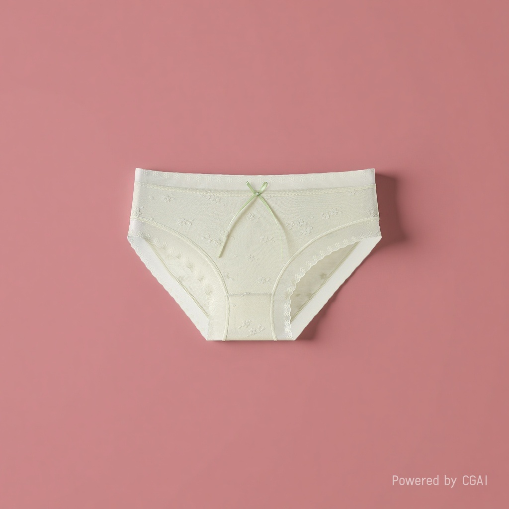 The light-colored lace women's underpants are breathable, comfortable and soft details Picture