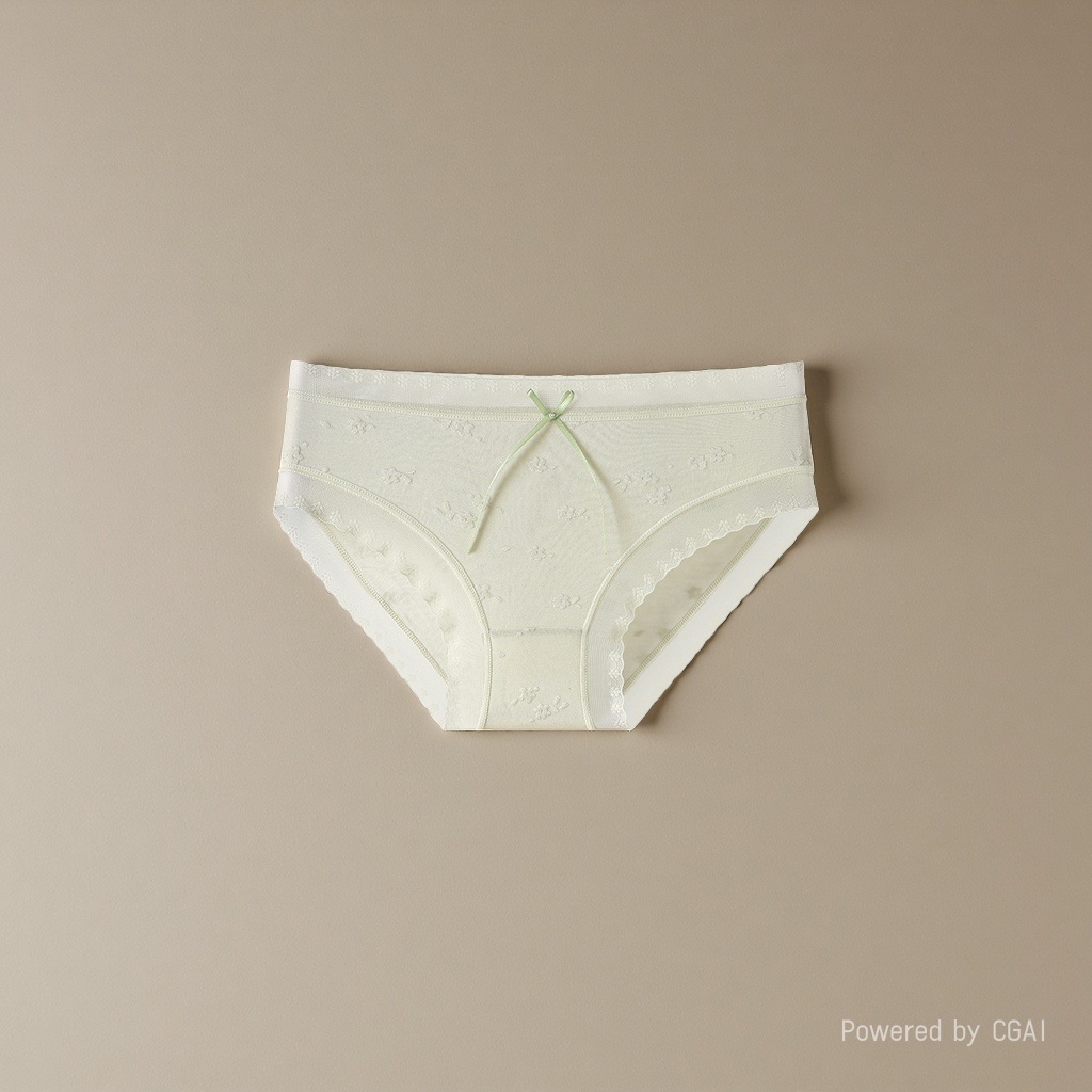 The light-colored lace women's underpants are breathable, comfortable and soft