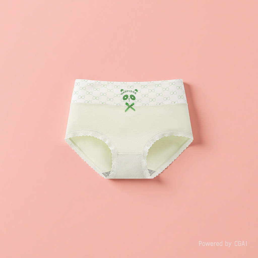 Light green pure cotton seamless underwear, women's briefs, undergarments, mulberry silk Specification image