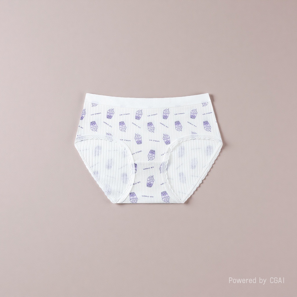 Lace printed women's underwear, underwear, undergarments, breathable, comfortable, soft, thickened style