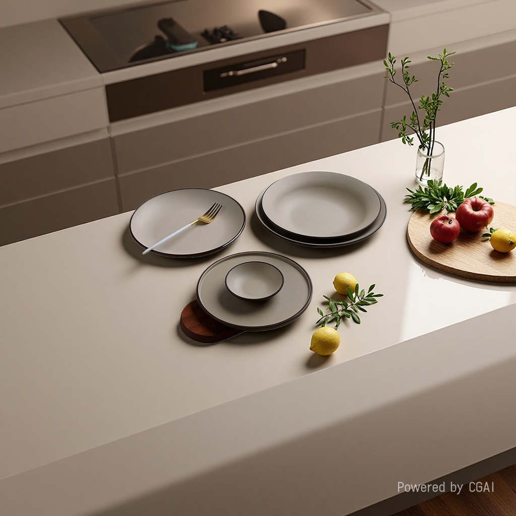 Square bowl, plate and bowl set, tableware bowl and plate combination, bowl, plate and tableware souvenir gift box set Application Scenario