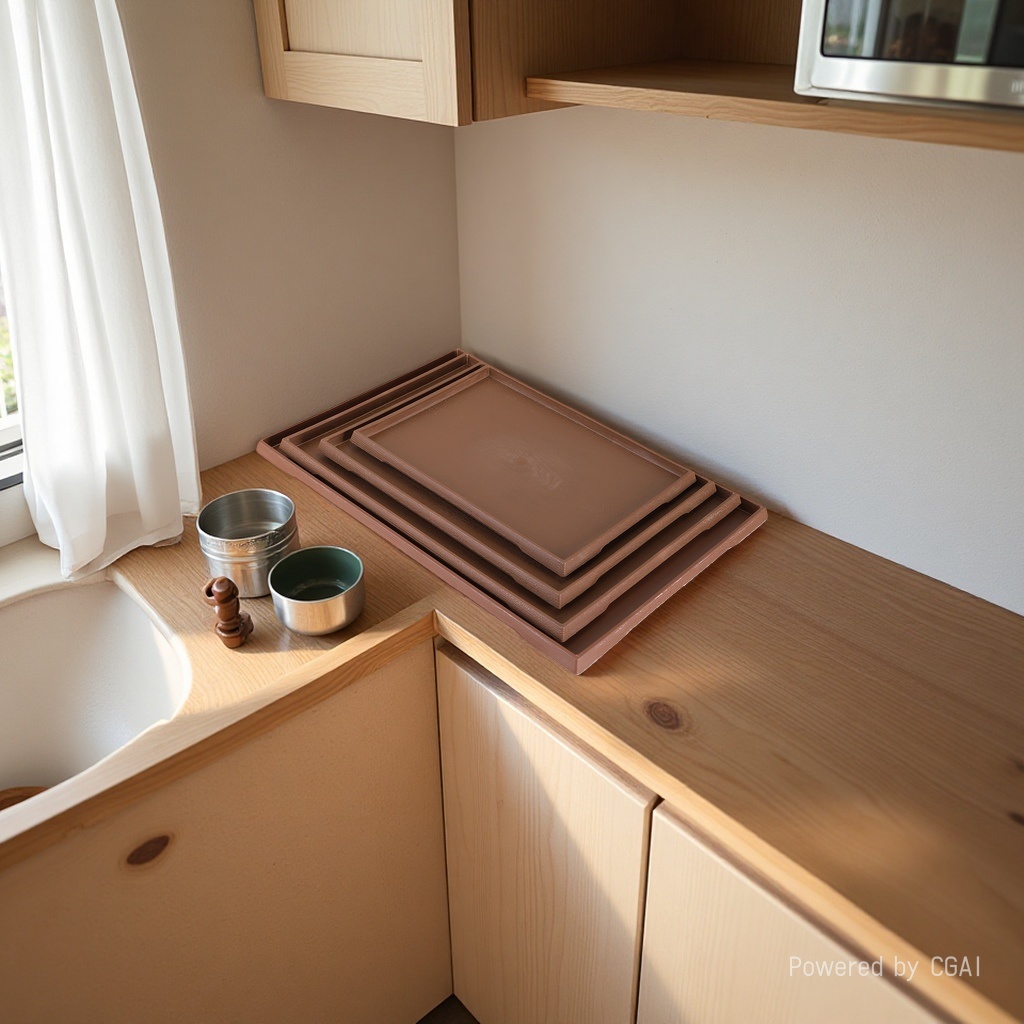Brown boat-shaped kraft paper lunch box tray, honeycomb board plastic plate, indoor decoration bear Specification image