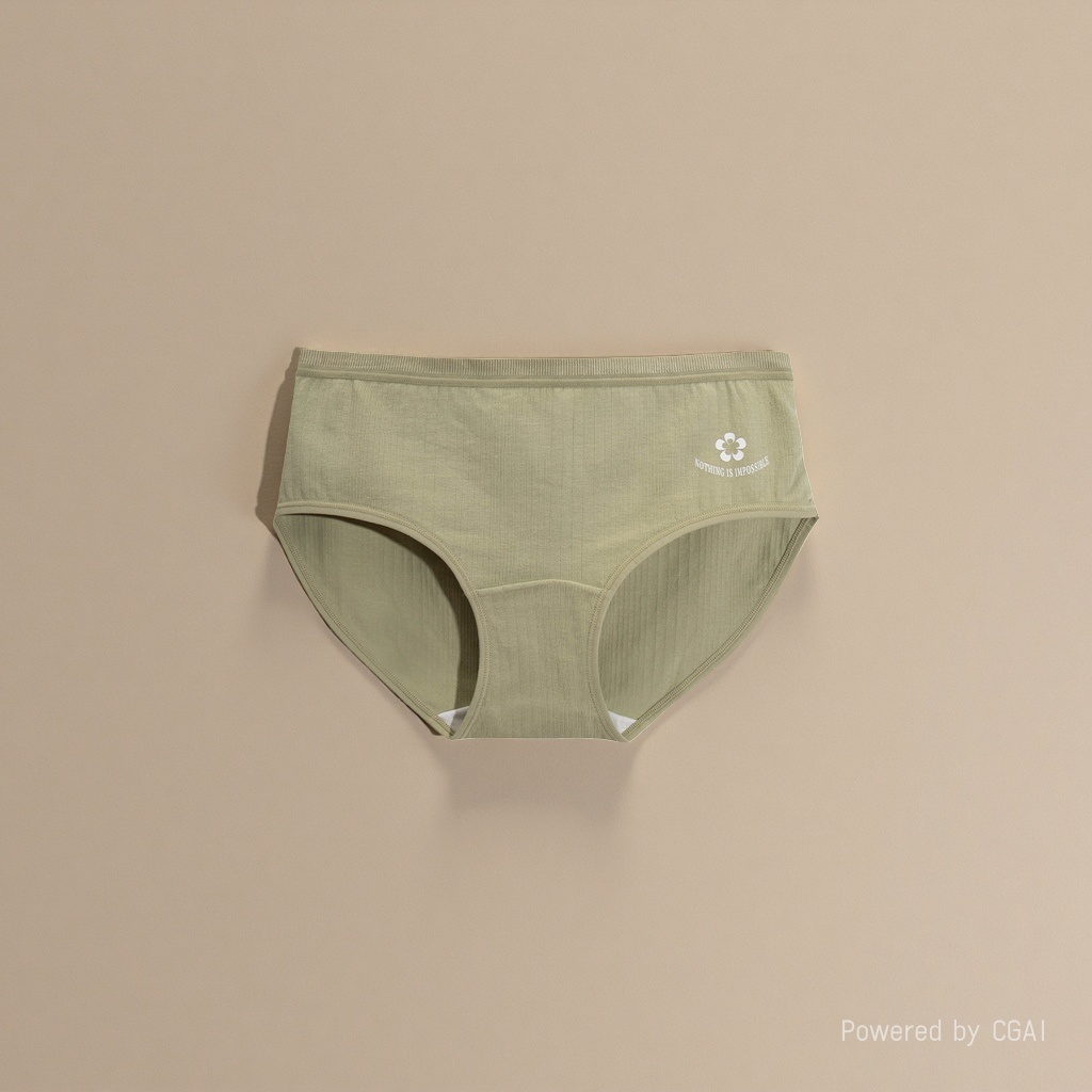 Olive green lace women's underwear, women's underwear, underwear, 100% cotton, comfortable and breathable