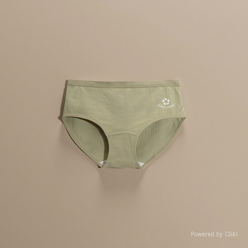 Olive green lace women's underwear, women's underwear, underwear, 100% cotton, comfortable and breathable Specification image