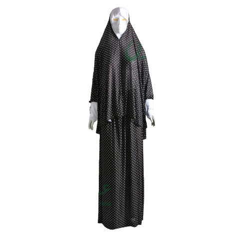 Two-piece set of women's long robe printed prayer dress with a hood in stock, new style Item Picture