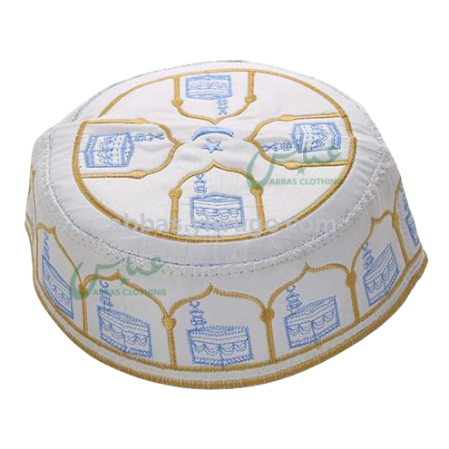 Arab men's embroidered prayer hat in stock for wholesale 4 Item Picture