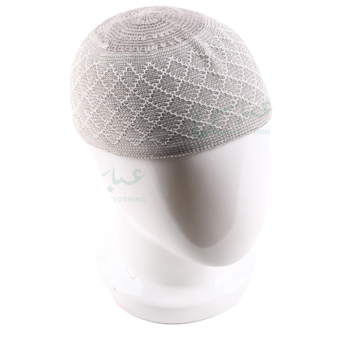 Grey knitted cap, leopard print woolen cap, 180g, sun protection, warmth, fashionable and versatile Item Picture