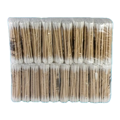 60 Premium sanitary cotton swabs, double-ended wooden swabs, cosmetic cotton swabs, wooden swabs, wooden cotton swabs Item Picture