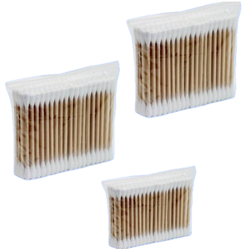 100 Premium sanitary cotton swabs, double-ended wooden swabs, cotton swabs, cosmetic cotton swabs, wooden swabs, SWAB Item Picture