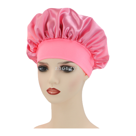 Cross-border best-selling solid-color wide-brimmed stretch adult nightcap, men's and women's fashionable hair care and beauty bath cap, colored Ding cap 140001488 Item Picture