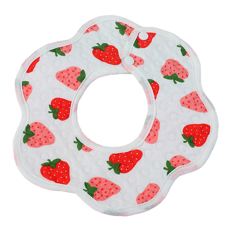 Strawberry-patterned baby bib ins Wipes 2026 Silicone rice bib Bib wipes Item Picture