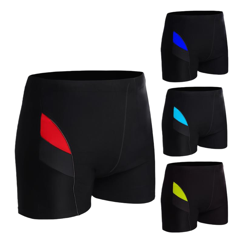 Black Huamian sports shorts with red, blue, cyan and yellow design sweatpants Item Picture