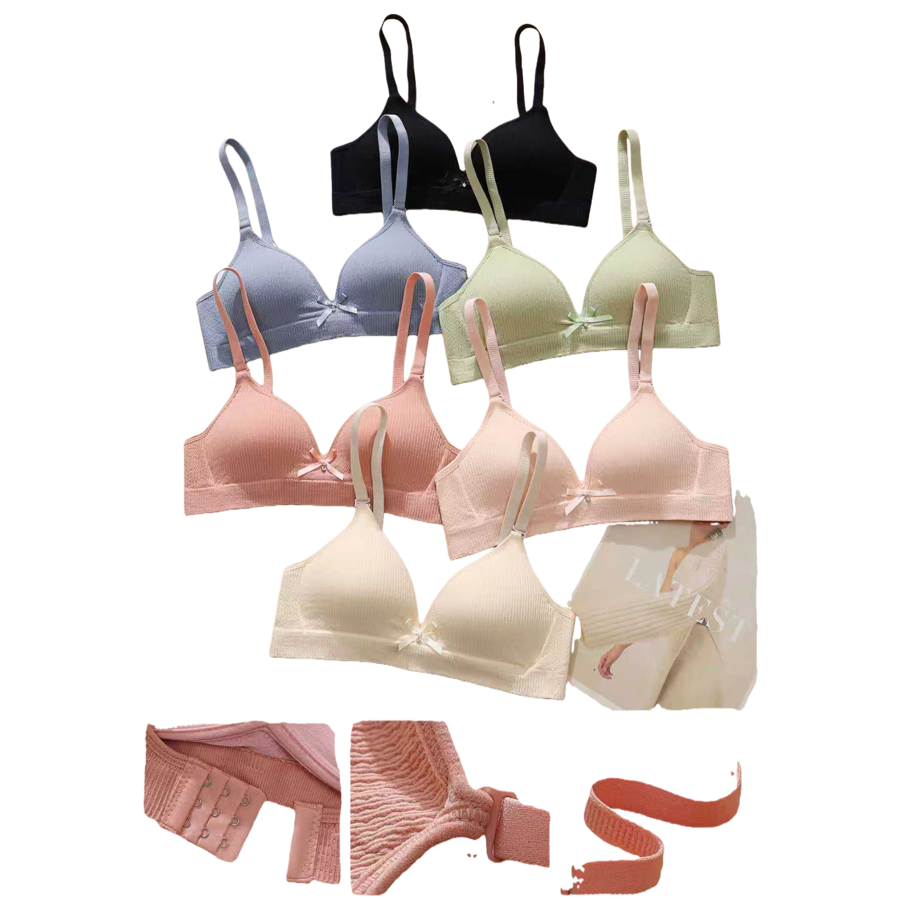 Multi-color bras without steel rings, beautiful back halter tops, women's slimming and sexy underwear, women's underwear Application Scenario