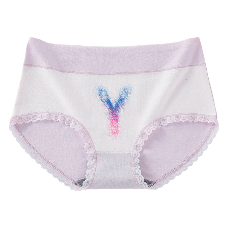 Thick, breathable and comfortable pink lace-trimmed women's underwear for daily wear Item Picture