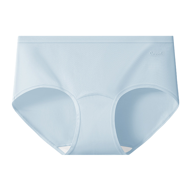 Light blue pure cotton seamless underpants for women made of mulberry silk are breathable and comfortable Item Picture