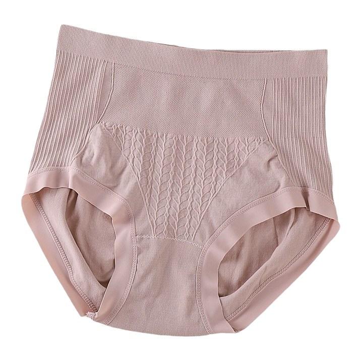 Light pink high-waisted, seamless pure cotton mulberry silk women's underwear triangle main body Item Picture