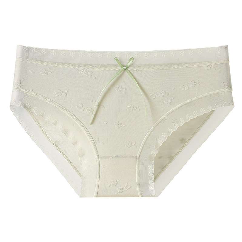 The light-colored lace women's underpants are breathable, comfortable and soft Item Picture
