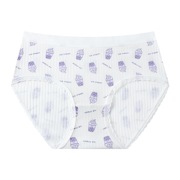 Lace printed women's underwear, underwear, undergarments, breathable, comfortable, soft, thickened style Item Picture