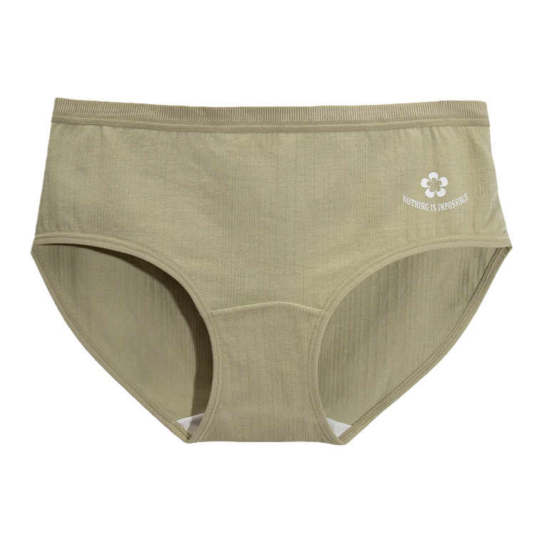 Olive green lace women's underwear, women's underwear, underwear, 100% cotton, comfortable and breathable Item Picture
